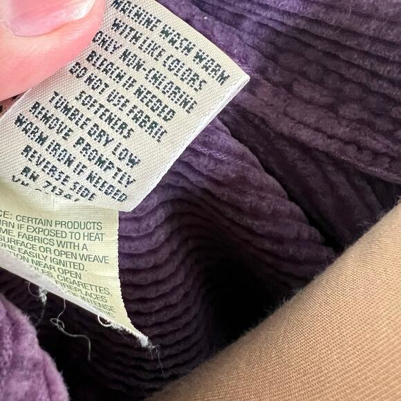 LL Bean Corduroy Shirt Small Womens Top Shacket Button Up Relaxed Cotton Casual - Picture 7 of 8